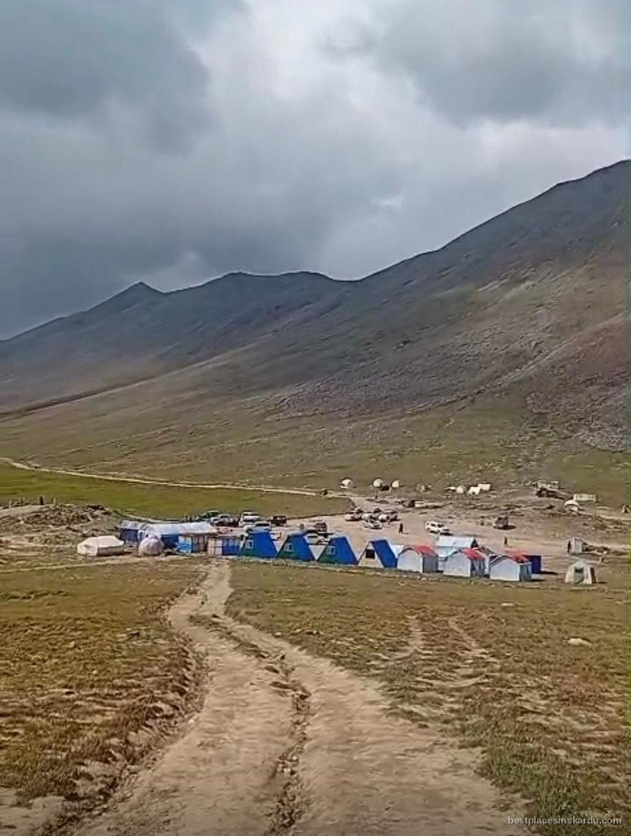 Seasonal tented camp on the Deosai plateau near Bara Pani, Gilgit-Baltistan
