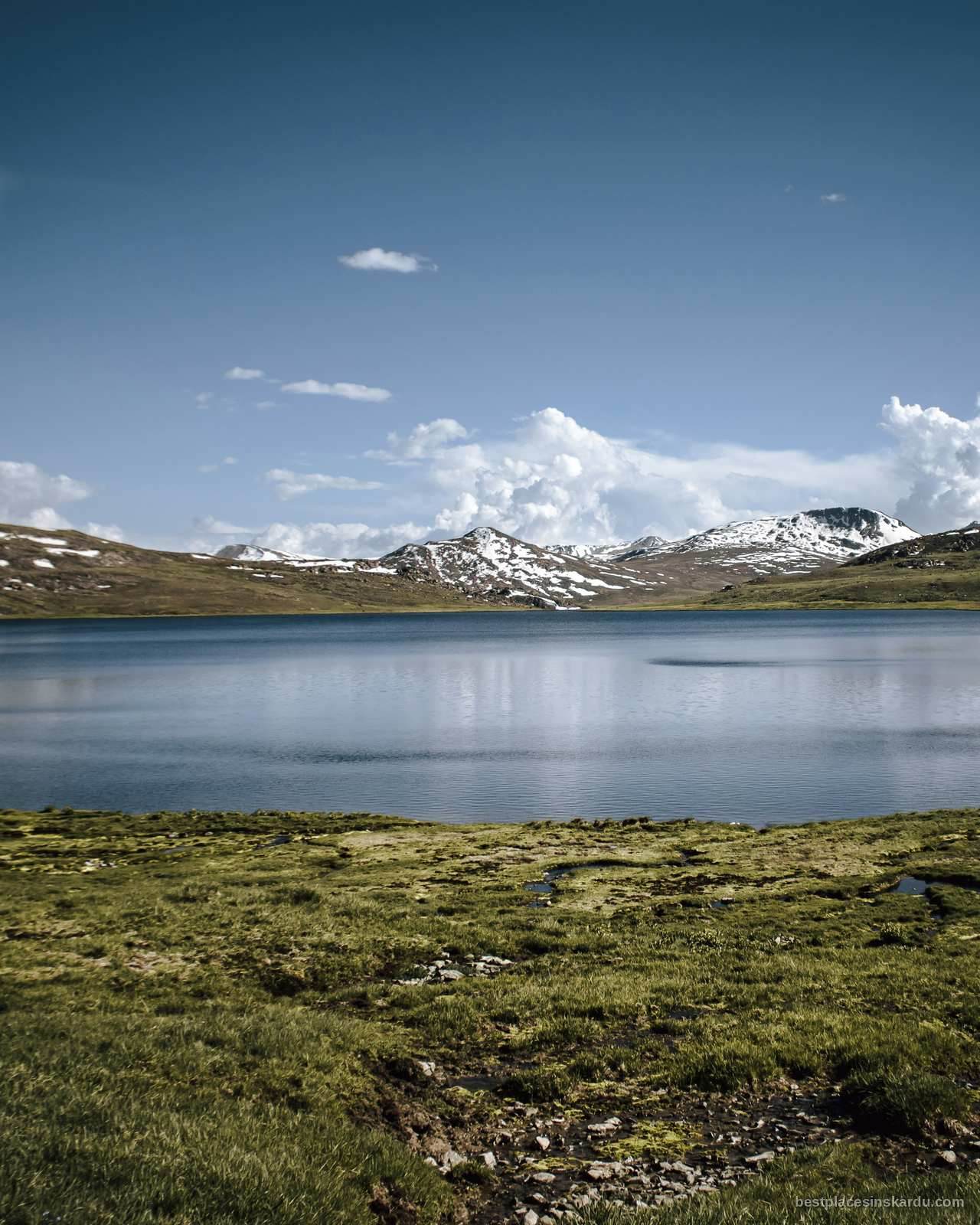 Sheosar Lake on the Deosai Plains, one of the highest lakes in the world
